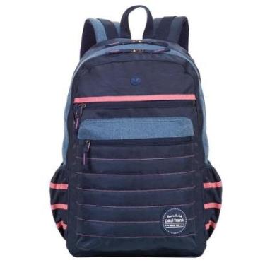 Imagem de Mochila Sestini 2 Compartimentos Paul Frank World Jeans Azul-Unissex