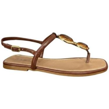 Imagem de Sandália Rasteira Ramarim Flat com Pedrarias Confortável e Elegante-Feminino