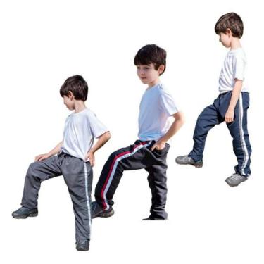 Imagem de Kit 6 Calças Masculina Infantil Tactel Agasalho Inverno 271 - J94, Cor