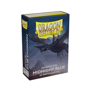 Imagem de Dragon Shield 60 Sleeves Japanese Size Midnight Blue Cartas Yugioh