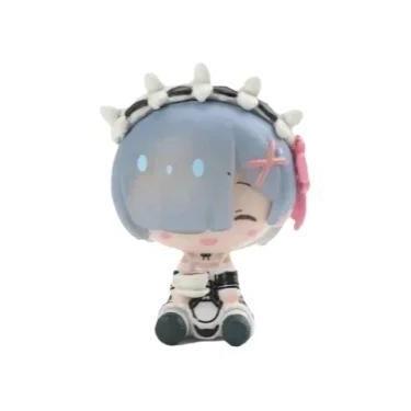 Imagem de Estátua Kawaii Re Zero Rem Emilia Ram, Mini Figura Fofa Para Decoração
