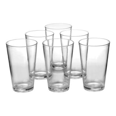 Imagem de Kit Conjunto 6 Unidades Copo Vidro Lake 300ml