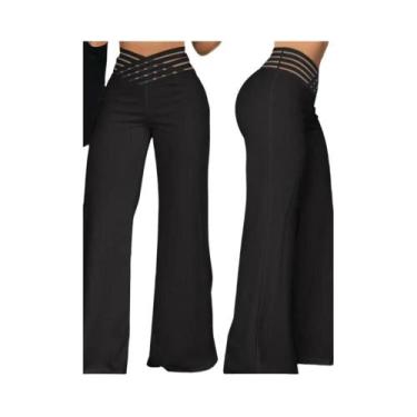 Imagem de Calças Flare De Cintura Alta Para Mulheres Elegantes Para Escritório C