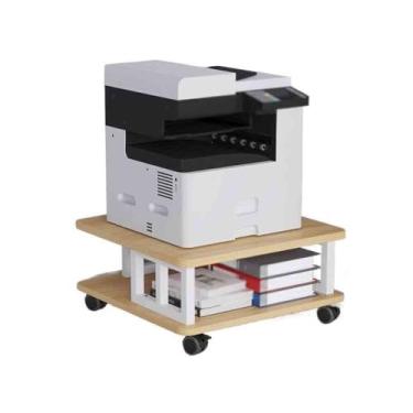 Imagem de KEG801302 Base de copiadora de impressão grande móvel para chão de escritório, mesa de escritório, suporte de armazenamento, mesa de impressora (amarelo)