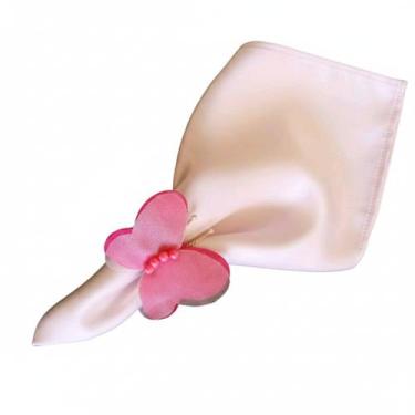 Imagem de Guardanapo tecido rosa bebê kit 6 cozinha mesa jantar 0,40x0,40 - Noss