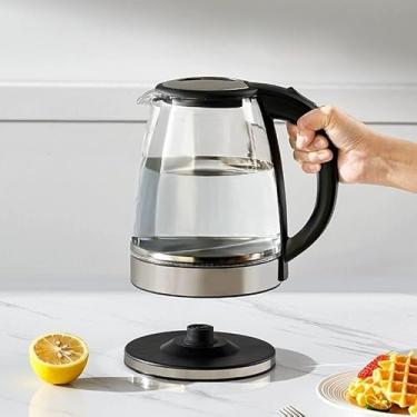 Imagem de Chaleira Elétrica de Vidro 1.8L - Aquecimento Super Rápido, Desligamento Automático e Antiqueima, 127V/220V para Casa (127V de vidro)