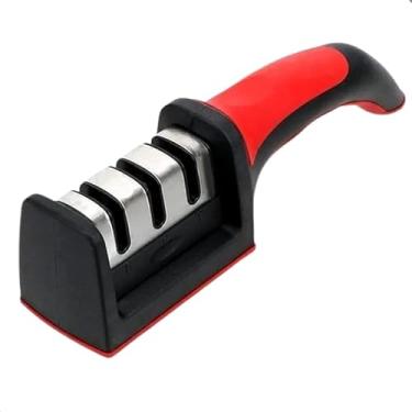 Imagem de Afiador de Facas e Tesouras Premium 3 em 1 – Amolador Profissional com Cabo Ergonômico e Base Antiderrapante