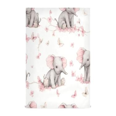 Imagem de Wassud Toalhas de cozinha Elefantes rosa Toalhas de prato de cozinha 1 pacote panos de prato macios com laço para pendurar toalha de mão de secagem rápida super absorvente toalhas de chá de mesa