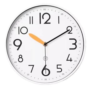 Imagem de Relógio de parede simples de cozinha para sala de estar em casa, silencioso e luxuoso, sem necessidade de relógio de parede, adequado para sala de estar, estudo, quarto. Decoração (branco, grande)