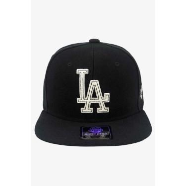 Imagem de Boné Compton Aba Reta Snapback LA Recorte a Laser Preto-Unissex