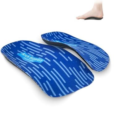 Imagem de Palmilhas ortopédicas 3/4 para fascite plantar, suporte de arco alto, pés planos, pronação excessiva e dor no calcanhar (Reino Unido masculino 3,5-4,5/mulheres 5,5-6,5)