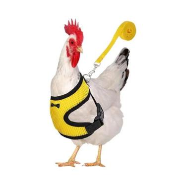 Imagem de Coleira Peitoral Para Galinhas, Patos E Aves De Estimação Com Laço Com
