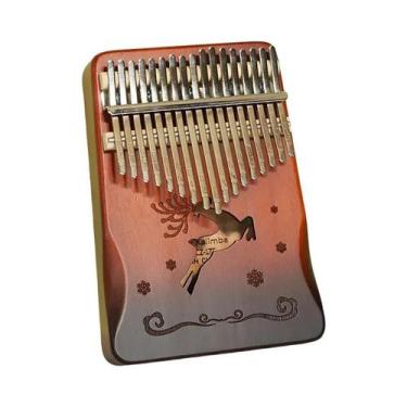 Imagem de Kalimba De Mogno Com 21 Teclas, Piano De Polegar Portátil Para Inician