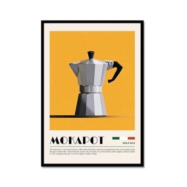 Imagem de Moedor de cafeteira expresso italiano, arte de parede, pintura em tela, pôster de cozinha vintage, cappuccino, impressão, café, bar, decoração de sala de estar (SKU1,8 x 30,5 cm = (20 x 30 cm