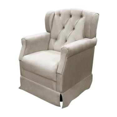 Imagem de Poltrona Cadeira De Amamentação Balanço Ternura Suede Star Confort Bege