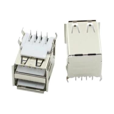 Imagem de Conector USB Tipo a Fêmea Para Solda, 5 Peças, Soquete PCB Tipo B 90 G