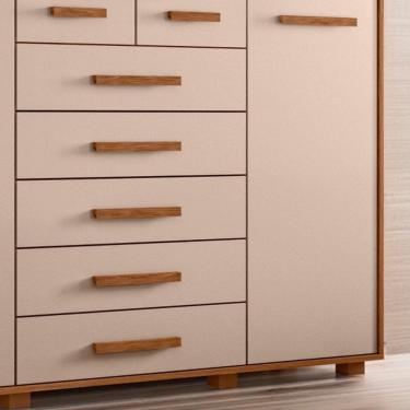Imagem de Cômoda Para Quarto Infantil 7 Gavetas 2 Portas Jatobá Fendi Fiora Shop Jm