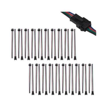 Imagem de Cabo Conector De Extensão Para Fita De LED SM2P 3P 4P 5P 6 Pinos Macho