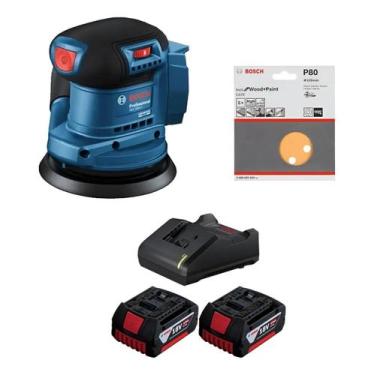 Imagem de Lixadeira Orbital Gex 185-li 18v Brush + Kit Bat 4ah Bosch