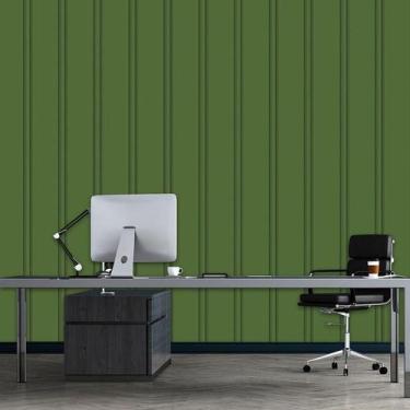 Imagem de Papel De Parede Efeito Ripas Verde Adesivo Lavável Grama - LRP