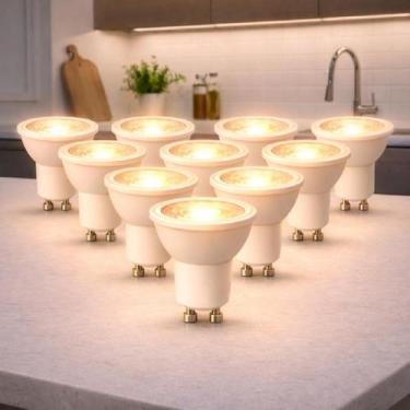 Imagem de Kit 10 Lampadas Led Dicróica MR11 4w 3000k Branco Quente GU10 110v/220