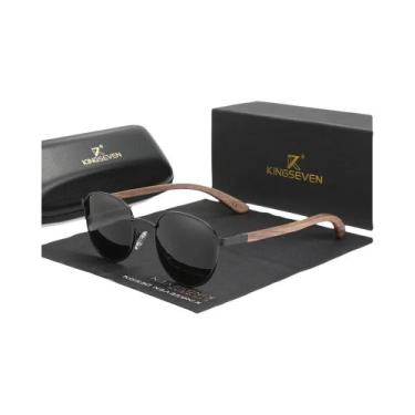 Imagem de Óculos De Sol Polarizados Em Madeira De Nogueira Preta Para Homens E M