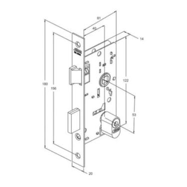 Imagem de Fechadura stam oxidado ecoat maquina 40mm, Externa