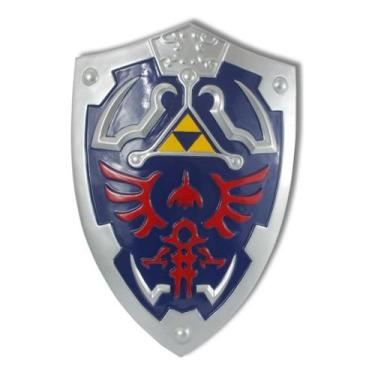 Imagem de Escudo Hylian Shield Legend Of Zelda Azul Em Resina - TENDA MEDIEVAL