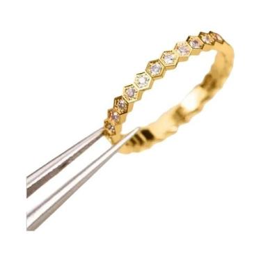 Imagem de Anel Geométrico Feminino Em Prata Esterlina 925 Com Zircônia, Joia Fin