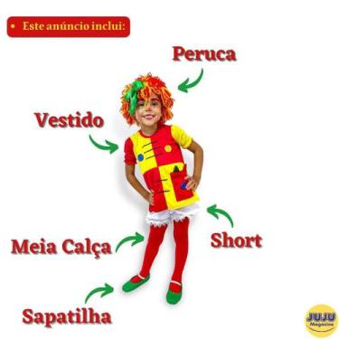 Imagem de Fantasia Emília Boneca Infantil Luxo Escolha a Melhor Opção ESCOLHA A 