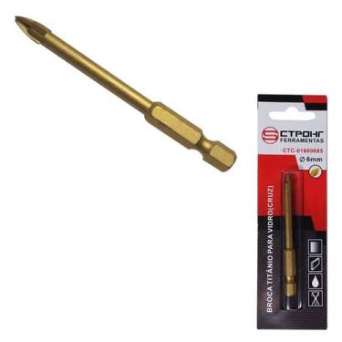 Imagem de Broca Titânio P/ Vidro 6mm Ponta Cruzada CTC01600685 - CTPOHR
