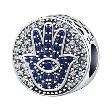 Imagem de Berloques De Prata 925 Olho Do Diabo Femininos Para Pulseiras Qikaola 