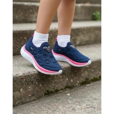 Imagem de Tênis Sem Cadarço Infantil Via Vip Corações Fofinhos Menina-Feminino