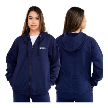 Imagem de Moletom Blusa De Frio Feminino Masculino Basic C/ Ziper-Masculino