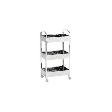 Imagem de Carrinho Organizador Brinox Suprema 3 Prateleiras com Rodízios Inox