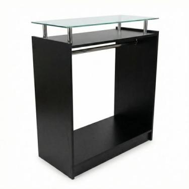 Imagem de Balcão central para loja expositor arara cabideiro com vidro boutique 