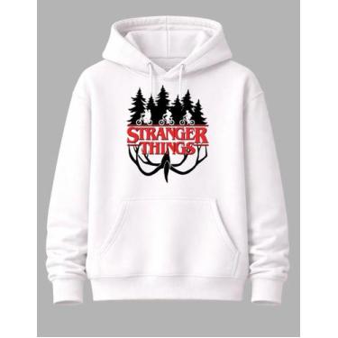 Imagem de Blusa De Frio Stranger Things Moletom Adulto Unissex - NM KIds, Branco