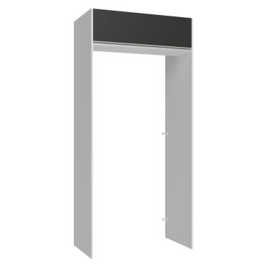 Imagem de Porta-Geladeira 103 cm 1 Porta Basculante Branco/Preto Glamy Madesa