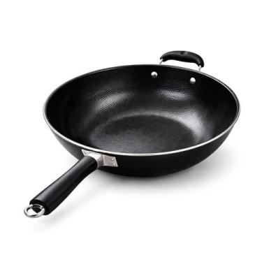 Imagem de Frigideira Wok Antiaderente 34cm Work Profissional Ferro Cabo Ergonômi