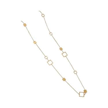 Imagem de Colar Feminino De Aço Inoxidável Banhado a Ouro 18K Com Pingentes Vaza