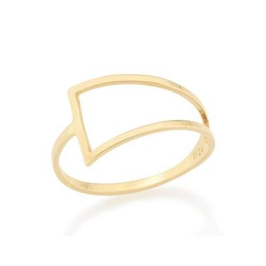 Imagem de Anel Rommanel Parte Superior Vazada Folheado Ouro - 512341 Tamanho:16C