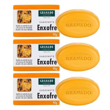 Imagem de Kit 3 Sabonete de Enxofre Granado Anti Acne e Oleosidade para Pele e C