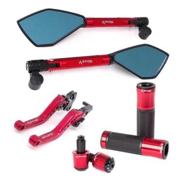 Imagem de Manete Peso Manopla Retrovisor Versys300 Ninja 250 300 400 - Stark Rac