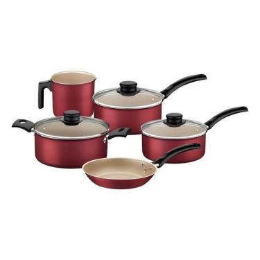 Imagem de Jogo De Panelas Turim 5 Peças Vermelho Tramontina