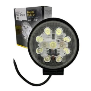 Imagem de Farol Milha Neblina Trabalho Redondo Hella Valuefit 9 Led