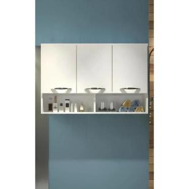 Imagem de 2x Armário Aéreo 3 Portas Branco - Organização Prática - Congratulatio