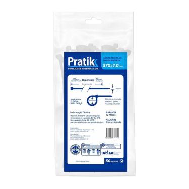 Imagem de Abraçadeira Nylon Pratik 370x7,0mm Branco - Embalagem com 50 Unidades