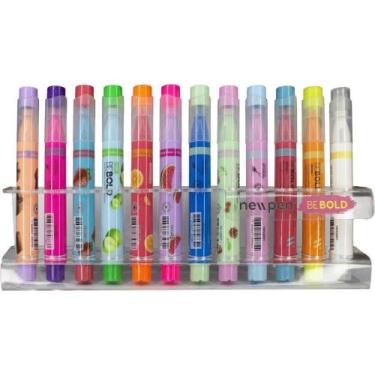 Imagem de Caneta Marca Texto Bebold Fruits 12 Cores Display Display - Newpen