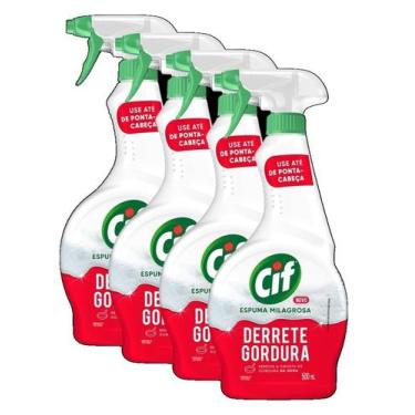 Imagem de kit 4 Desengordurante Cif Derrete Gordura Gatilho 500ML