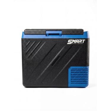 Imagem de Geladeira Portátil 01 Porta 50 Litros Preto com Azul Smart Import Barc